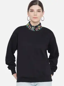 The Dry State Women Black Sweatshirt
