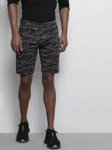 The Indian Garage Co Men Grey Printed Slim Fit Chino Shorts