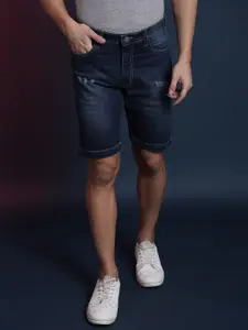Campus Sutra Men Blue Denim Outdoor Shorts