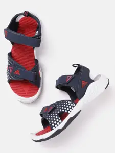 ADIDAS Men Navy Blue & White Printed Rambler Sports Sandals