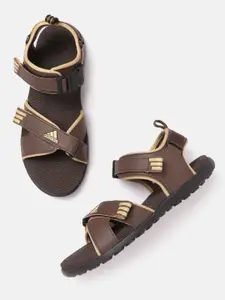 ADIDAS Men Coffee Brown Solid Yanet Sports Sandals