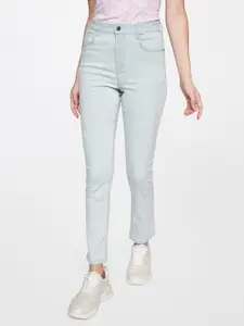 AND Women Blue Straight Fit Stretchable Jeans