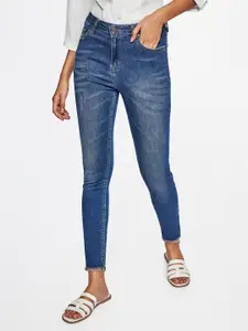 AND Women Blue Skinny Fit Light Fade Stretchable Jeans