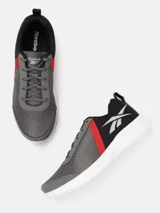 Reebok Men Charcoal Grey & Black Colourblocked Edge Identity Running Shoes