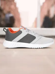 Reebok Men Grey & Orange Striped Candler Running Shoes