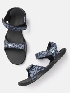 Reebok Men Blue Camouflage Print Milo Sports Sandals