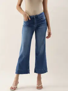 AND Women Blue Flared Light Fade Stretchable Jeans