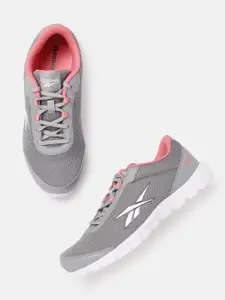 Reebok Women Grey Woven Design Lux Running Shoes