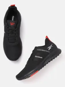Reebok Men Black & Red Woven Design Fitness 24/7 Running Shoes