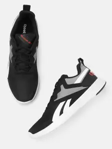 Reebok Men Black Woven Design Thunder Cracker Running Shoes