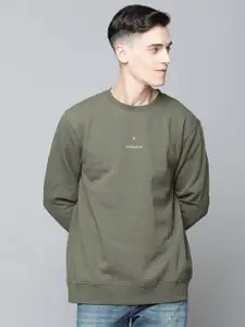 JUNK de LUXE Men Olive Green Sweatshirt