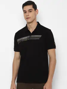 Allen Solly Men Black Polo Collar T-shirt
