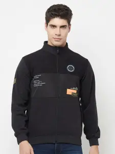 Octave Men Black & White Typography Printed Sweatshirt