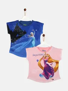 YK Disney Pink Print Extended Sleeves Top