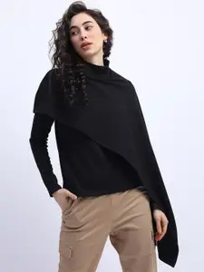 Tokyo Talkies Black Cape Top