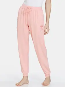 Zivame Women Pink Solid Lounge Pants