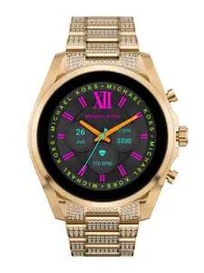 Michael Kors Women Gold-Toned & Black Gen 6 Bradshaw Smartwatch MKT5136