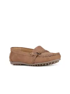 Bata Women Tan Solid Loafers