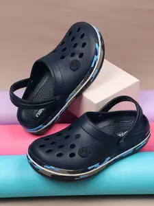 NEOZ Men Navy Blue Rubber Clogs