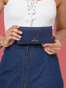 Lavie Safain Pro Women Navy Large Two Fold Purse Wallet