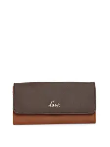 Lavie Women Brown Solid Two Fold Wallet