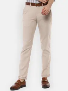 Louis Philippe Sport Men Beige Slim Fit Trousers
