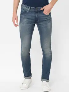 Pepe Jeans Men Blue Skinny Fit Heavy Fade Stretchable Jeans