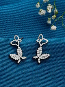 AMI Silver-Plated Contemporary Drop Earrings