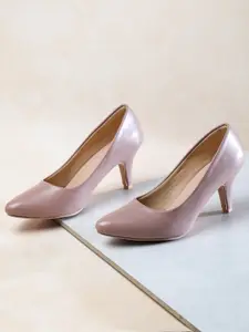 Shezone Peach-Coloured Pumps
