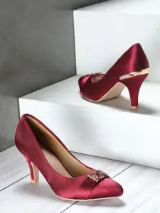 Shezone Maroon Party Pumps
