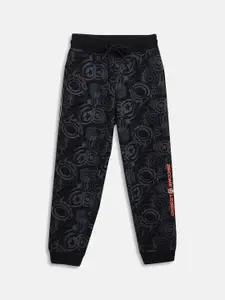 Octave Boys Navy Blue Captain America Printed Cotton Joggers