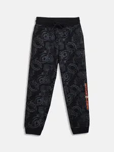 Octave Boys Navy Blue Captain America Printed Cotton Joggers