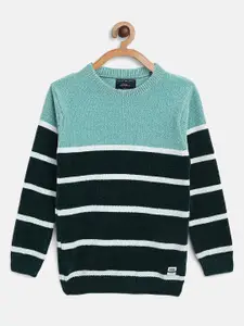 Octave Boys Blue & Green Striped Pullover