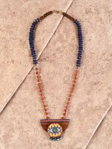 AAKRITI ART CREATIONS Multicoloured Brass Tribal Necklace