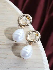 Kazo Gold-Toned Circular Studs Earrings