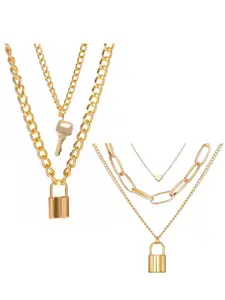 Vembley Set of 2 Gold-Plated Layered Necklaces