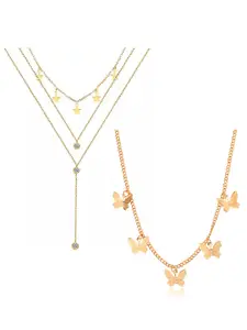 Vembley Set of 2 Gold-Plated Layered Necklace