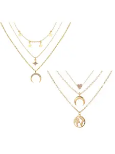 Vembley Set of 2 Gold-Plated Layered Necklaces