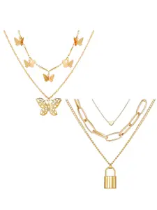Vembley Set of 2 Gold-Plated Layered Necklace