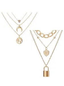 Vembley Set of 2 Gold-Plated Layered Necklaces