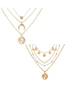 Vembley Set Of 2 Gold-Plated Layered Necklace