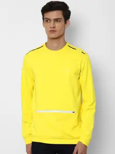 Allen Solly Men Yellow Pure Cotton Sweatshirt