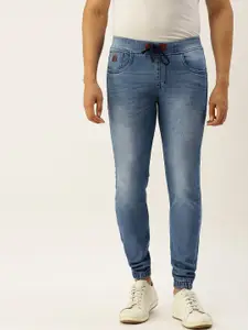 Campus Sutra Men Blue Smart Slim Fit Low Distress Heavy Fade Stretchable Jeans