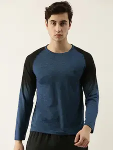 Maniac Men Blue Slim Fit T-shirt