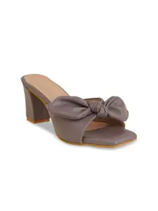 SCENTRA Grey Block Sandals with Bows