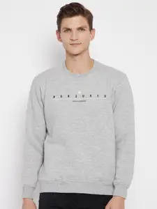 Duke Men Grey Printed Sweatshirt