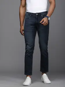 Louis Philippe Jeans Men Blue Smart Fit Low-Rise Light Fade Stretchable Jeans