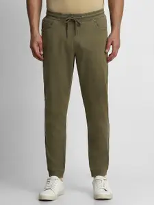 Louis Philippe Jeans Men Green Solid Loose Fit Joggers