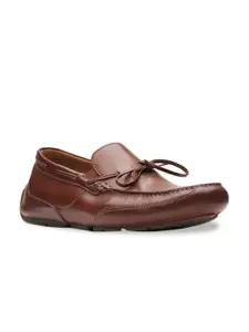 Clarks Men Tan Brown Leather Boat Shoes