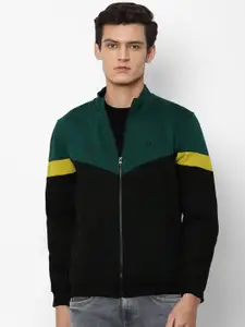 Allen Solly Men Black Colourblocked Sweatshirt